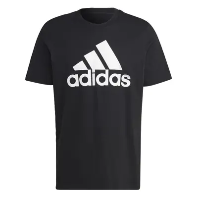 adidas Men's Essentials Single Jersey Big Logo T-Shirt Black/White X