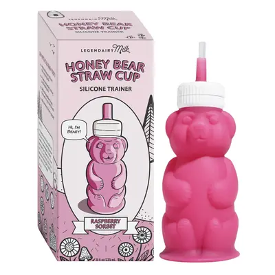 Legendairy Milk Honey Bear Straw Cup Silicone for Babies Pink oz. Dishwasher Safe Baby Straw Cup