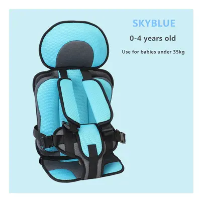 (Small Skyblue) NEW Child Safety Seat Mat for Months To Years Old Breathable Chairs Mats Baby Ca