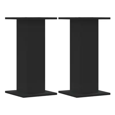 (black, x x cm) vidaXL Speaker Stands Living Room Speaker Floor Stand pcs Engineered Wood