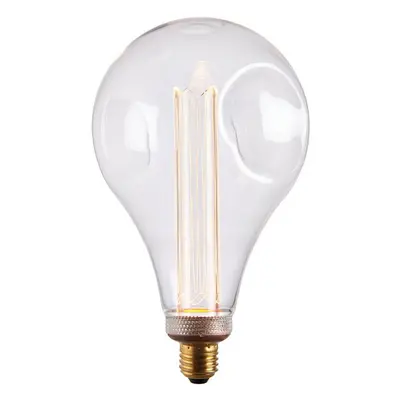 VINTAGE LED Filament Light Bulb CLEAR GLASS E27 Screw 2.5W 243mm Dimple Lamp