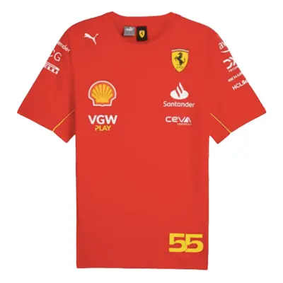 (L) Ferrari Carlos Sainz Driver T-Shirt (Red)