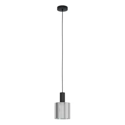 Pendant Light Colour Black Shade Black Transparent Glass Vaporized E27 1x40W