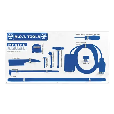 MOT Tool Board - Tool Organisation Rack - Wall Mounted - Tools Not Included