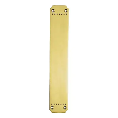 Ornate Door Figner Plate with Dot Pattern x 64mm Polished Brass Push Plate