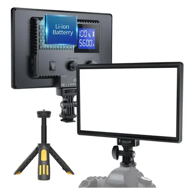 (Black) Video light, camera light with mini stand