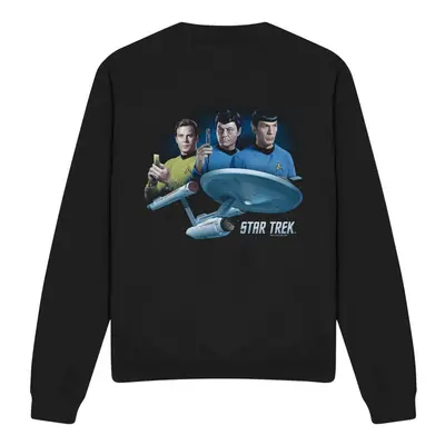 (L, Black) Star Trek Unisex Adult Main Three Sweatshirt