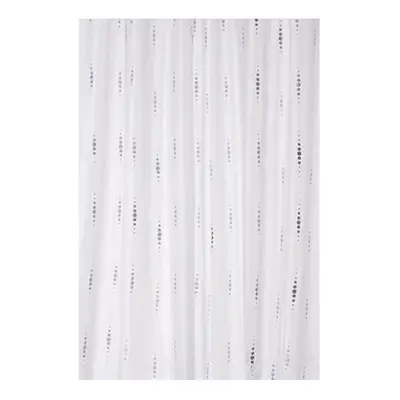 Shower Curtain, White and Silver, 1800x1800, AF671040H