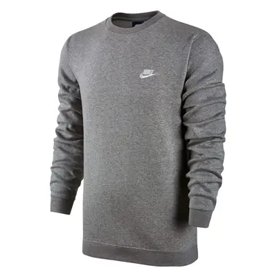 Nike mens Sportswear Club Fleece Crewneck Dark Grey HeatherWhite Large