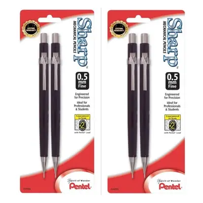 Pentel Automatic Sharp Mechanical Pencils 0.5 mm Black Pack Of