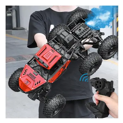 (33cm spray Red) Big 4/6WDRC CAR with Led lights 2.4G Cross-country Climbing Spray Racing Car Re