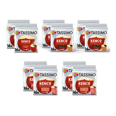 Tassimo Coffee Kenco Coffee Pods Bundle - Kenco Americano Smooth/Americano Grande/Pure Colombian