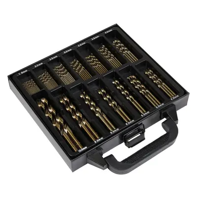 99 Piece Fully Ground HSS Cobalt Drill Bit Set - Split Point Self-Centring Tips