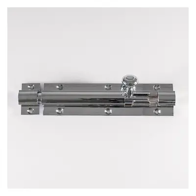 Straight Barrel Surface Mounted Door Bolt Lock x 38mm Polished Chrome