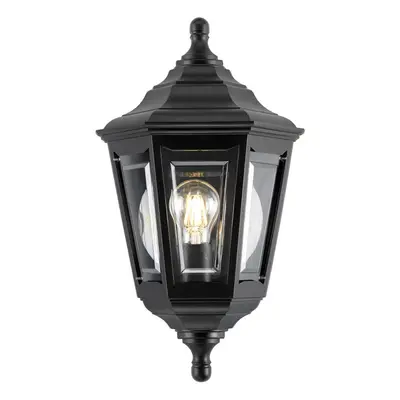 Outdoor IP44 Bulb Flush Light Low Ceiling Black LED E27 100W