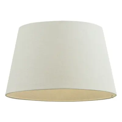 18" Inch Round Tapered Drum Lamp Shade Ivory Linen Fabric Cover Simple Elegant