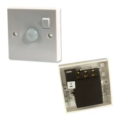 PIR Motion Sensor Wall Light & On/Off Switch Gang 240V 10A Automatic Movement