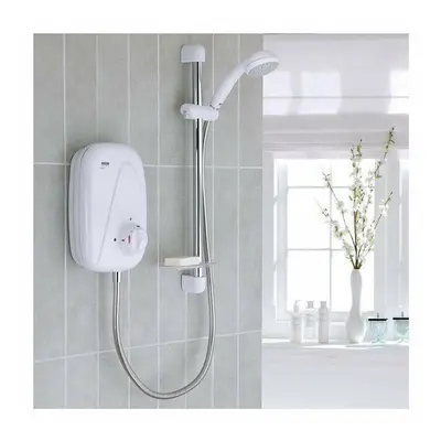 Mira Vigour White & Chrome Manual Electric Power Shower 1.1532.354