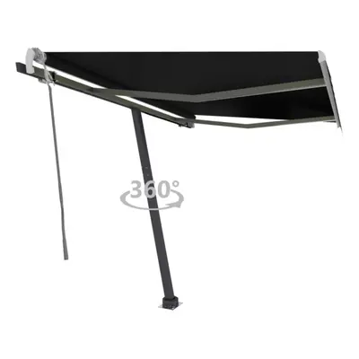 vidaXL Freestanding Manual Retractable Awning 350x250 cm Anthracite Outdoor