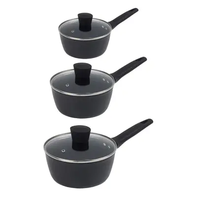 Russell Hobbs COMBO-9104 Verde Thermocollar Saucepan Set ? 16/18/20cm Healthy Ceramic Non-Stick 