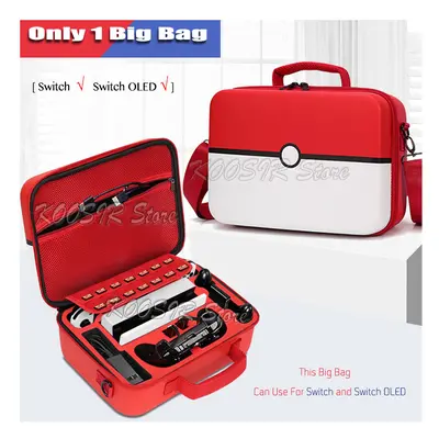 (Only Big Bag 9) New Nintendoswitch Big Storage Pouch Cute Case Travel Suitcase Nitendo Console 