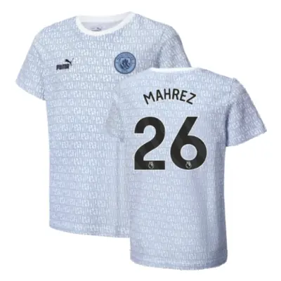 (XLB) Man City ftblCulture Tee AOP (Light Blue) - Kids (Mahrez 26)