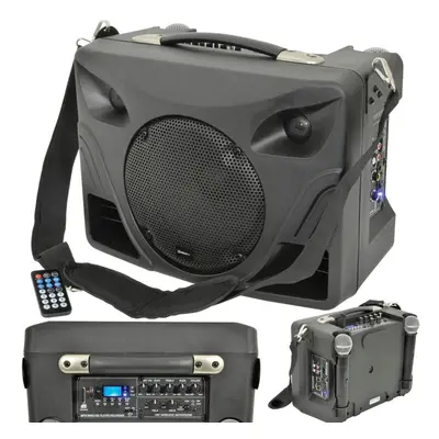 50W Portable Outdoor PA Speaker System Mobile Wireless Microphone Active Music