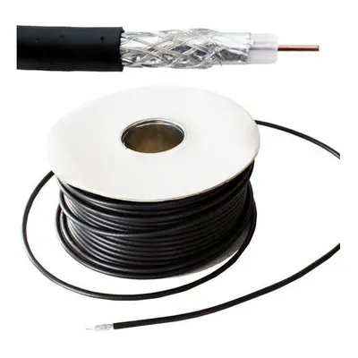 100M RG59 Black Coaxial Cable For CCTV Video ohm Wire Reel Drum