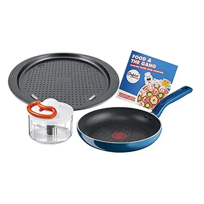 Chefclub by Tefal Food & The Gang Cooking Set cm Frying Pan, Seconds Manual Chopper, ml, Pizza T