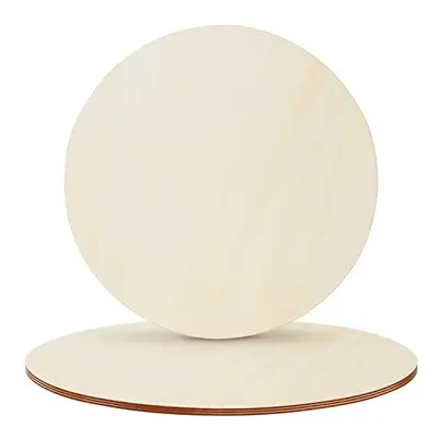 4 Pack Unfinished Wooden Circles - 45cm / inches Wood Rounds Slices - Blank Discs/Cutouts for DI