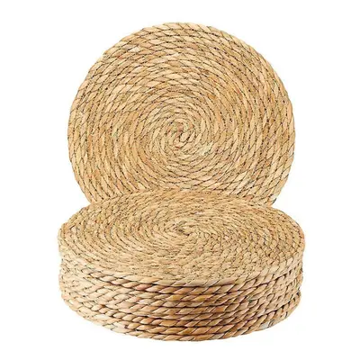 Round Woven Placemats Set of 10, Inch Boho Rattan Placemats Hand-Woven Placemats, for Dining Tab