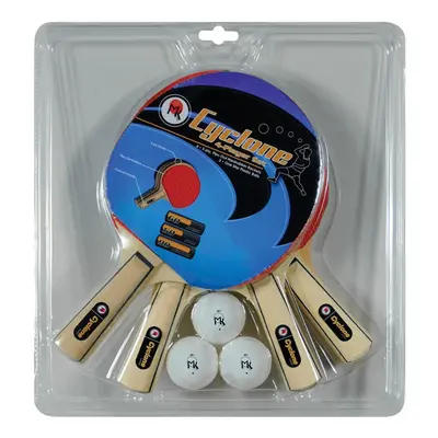 Martin Kilpatrick Cyclone Shakehand Table Tennis 4-Player Set | Pips-Out Surface with No Sponge 