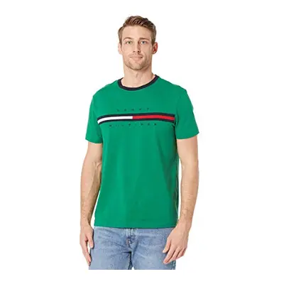 Tommy Hilfiger Mens Short Sleeve Signature Stripe graphic T-Shirt Ver