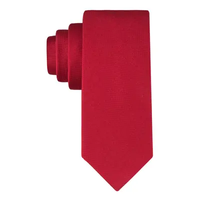 Calvin Klein Men's Silver Spun Solid Tie Red Regular