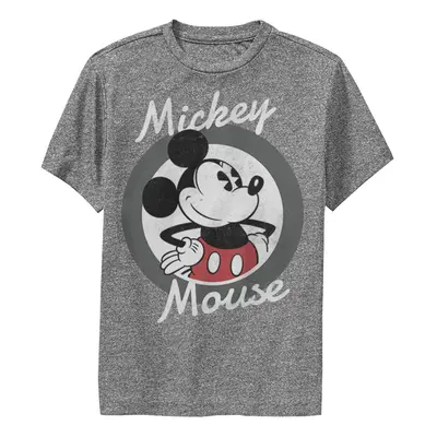 Disney Characters Mickey Mouse Boys Performance Tee Charcoal Heather Small