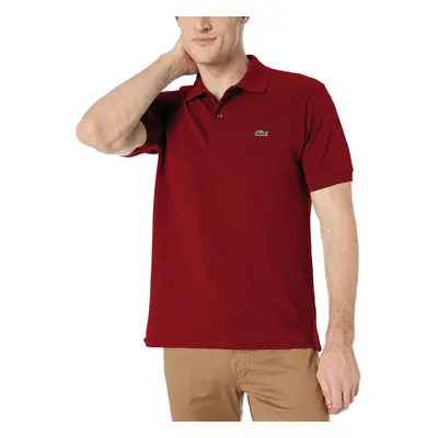 Lacoste Mens Short Sleeve L.12.12 Pique Polo Shirt Bordeaux Red