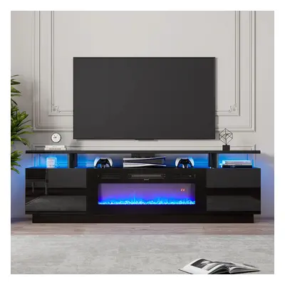 13.8 inch W Modern LED Electric Fireplace TV Stand with Colour