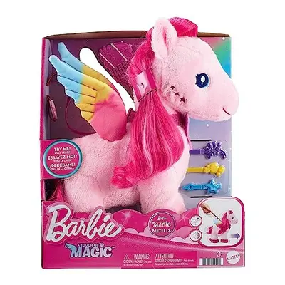 A Touch of Magic Stuffed Animals, Walk & Flutter Pegasus Plush, 11-inch Walking Plushie with Hai