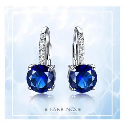 (sapphire) Umcho Sky Blue Female Earrings Christmas Mother&apos;s Day Valentine&apos;s Day Jewel