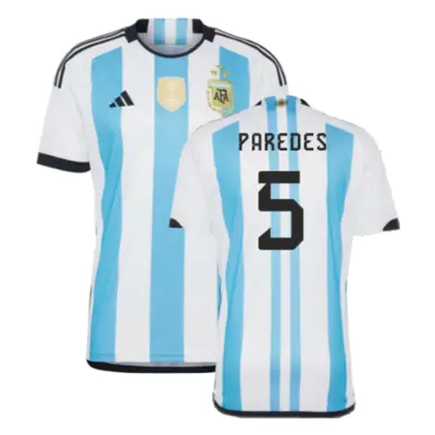 (XXL) Argentina World Cup Winners Home Shirt (PAREDES 5)