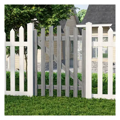 (90cm(W) x 120cm(H)) Outdoor Wooden Garden Gate Fence Door, Grey