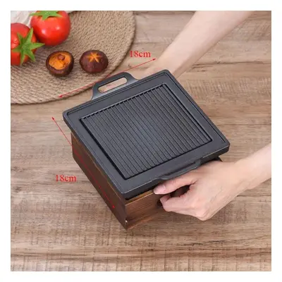 (brown,black, 18x18cm) Smokeless Portable Bbq Grill Korean Japanese Barbecue Grill Charcoal Bbq 