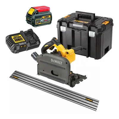 Dewalt DCS520T1 54v XR FLEXVOLT Cordless Plunge Saw 165mm -1x 6.0ah + Guide Rail