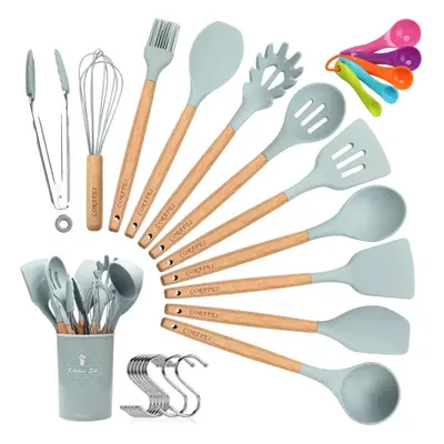 ELECTRAPICK Kitchen Utensil Set Silicone Cooking Utensils - Pieces Cooking Spatula Turner Heat R