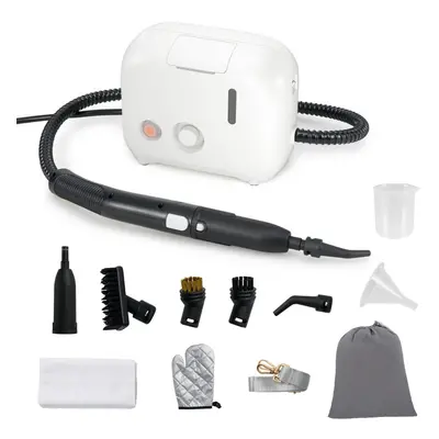 1600W Portable Steam Cleaner Household Steamer w/1L Water Tank-White