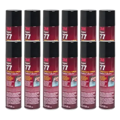 (Pack of 12) 3M SUPER Spray Glue 7.3 oz Adhesive for Foil Plastic P