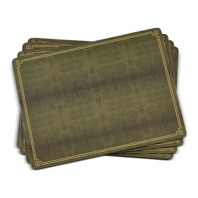 Pimpernel Shagreen Leather Collection Placemats | Set of | Heat Resistant Mats | Cork-Backed Boa