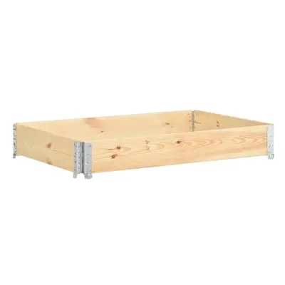 vidaXL Solid Pine Wood Pallet Collar 100x150 cm Wooden Pallet Box Raised Bed