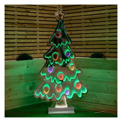 4ft Light up Christmas Tree Infinity Decoration with Multi-Coloured LEDs