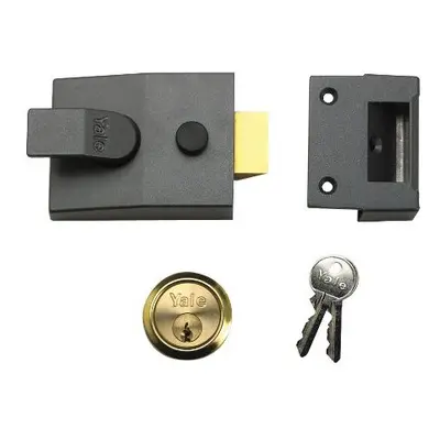 Yale Locks 89DMGPB Deadlock Nightlatch DMG Brass Cylinder 60mm Backset (Boxed)